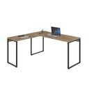 Ver imagem 2 de Mesa Em L Diretor 150X150X75cm Carvalho/Est.Preta