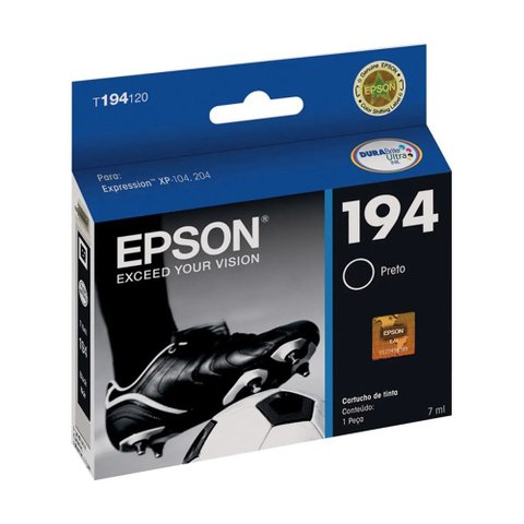 Cartucho de Tinta Epson T194120 T194 Black | Expression Xp214 Xp 214 Xp204 Xp 204