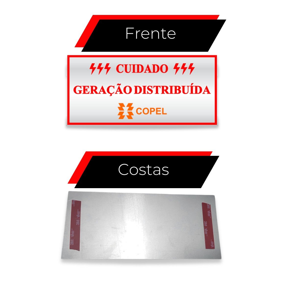 Placa em Alumínio Cuidado Geração Distribuída Copel - 3