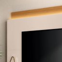 Ver imagem 3 de Estante Home Theater Nobre Off White/cinamomo para Tv até 85” - Hb Móveis