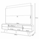 Ver imagem 5 de Estante Home Theater Nobre Off White/cinamomo para Tv até 85” - Hb Móveis