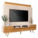Ver imagem 1 de Estante Home Theater Nobre Off White/cinamomo para Tv até 85” - Hb Móveis
