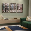 Ver imagem 5 de Kit 3 Quadros Justiça Advocacia 40x60 Moldura:tabaco