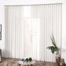 Cortina Prega Wave para Trilho Suíço de Linho 3,00m x 2,50m de altura Off White - 2