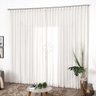Cortina Prega Wave para Trilho Suíço de Linho 3,00m x 2,50m de altura Off White - 1
