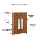 Ver imagem 4 de Guarda Roupa Casal Maleiro Madeira com Espelho 1144c Bronze 8 Portas e 2 Gavetas Castanho Finestra