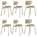Ver imagem 4 de Conjunto de 6 Cadeiras de Jantar Abby Courino Bege Compace