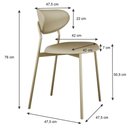 Ver imagem 6 de Conjunto de 6 Cadeiras de Jantar Abby Courino Bege Compace