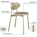 Ver imagem 3 de Conjunto de 6 Cadeiras de Jantar Abby Courino Bege Compace
