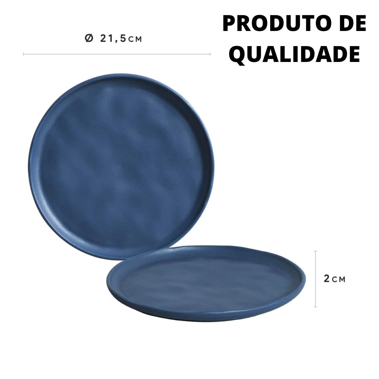 Prato Sobremesa Azul Boreal Neo Stoneware Porto Brasil Hyggie - 2