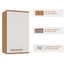 Ver imagem 2 de Armário Aéreo para Cozinha 100% MDF 40 cm 1 Porta Dulce Freijó/Branco