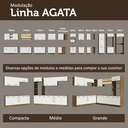 Ver mais imagens de Porta-Geladeira 73 cm 1 Porta Basculante Rustic/Branco Agata Madesa