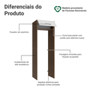 Ver imagem 3 de Porta-Geladeira 73 cm 1 Porta Basculante Rustic/Branco Agata Madesa