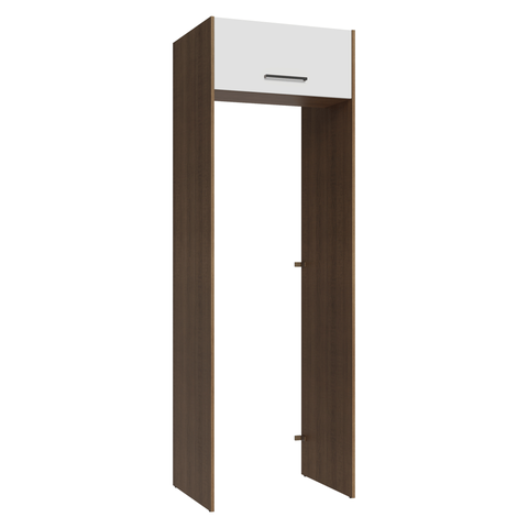 Porta-Geladeira 73 cm 1 Porta Basculante Rustic/Branco Agata Madesa