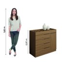 Ver imagem 5 de Cômoda 5 Gavetas com Porta Joias Organizador Tampo de Vidro Sevilha Aramóveis