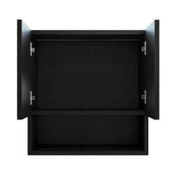 Armário para Toalhas com Nicho Multiuso Compacto Preto - 6