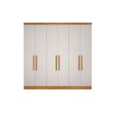 Ver imagem 1 de Módulo de Quarto Solteiro Guarda Roupa C- 6 Portas e 4 Gavetas Rizon-linea Cumaru-fendi 25 - Novo