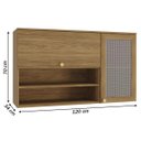 Ver imagem 4 de Armário Aéreo Cozinha Botanic 120cm 02 Portas M635 Kappesberg - Nogueira