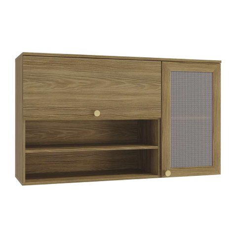 Armário Aéreo Cozinha Botanic 120cm 02 Portas M635 Kappesberg - Nogueira