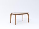 Ver imagem 1 de Conjunto de Jantar Mesa Ficus 1,30x0,80 com 4 Cadeiras Buriti Suporta até 120 kg - Madeira/Offwhite