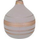 Ver imagem 1 de Vaso Tongass Decorativo Cachepô Enfeite 22x19x19cm Cerâmica Cinza