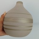 Ver imagem 2 de Vaso Tongass Decorativo Cachepô Enfeite 22x19x19cm Cerâmica Cinza