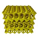 Ver imagem 1 de Kit 5 Porta Ovo Cartela Plástica P/30 Ovos Bandeja Higiênica:amarelo