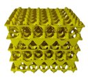 Ver imagem 1 de Kit 5 Porta Ovo Cartela Plástica P/30 Ovos Bandeja Higiênica:amarelo