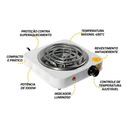 Ver imagem 4 de Fogão Elétrico Cooktop 1 Boca 1000w 220v