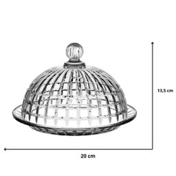 Queijeira com Tampa em Vidro 20cm Liisboa Decoração Café da Manhã Mesa Posta - 2