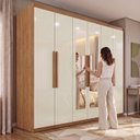 Ver imagem 6 de Guarda-Roupa Casal 6 Portas 4 Gavetas com Espelho Mônaco