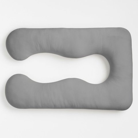 Almofada Travesseiro de Corpo Gestante Relaxante Isa Grande Macia Veludo Cinza Claro - Desk Design