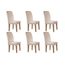 Ver imagem 1 de Kit 6 Cadeiras Sala Jantar Athenas 6 Un Imbuia -capuccino/suede Creme - Rufato