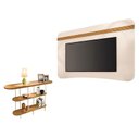 Ver imagem 1 de Painel Suspenso Armony Off White Cinamomo com Aparador Infinity Cinamomo - Hb Móveis