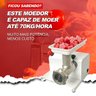 Moedor e Extrusor Elétrico para Carne e Embutidos Profissional Bivolt Saro Branco - 2
