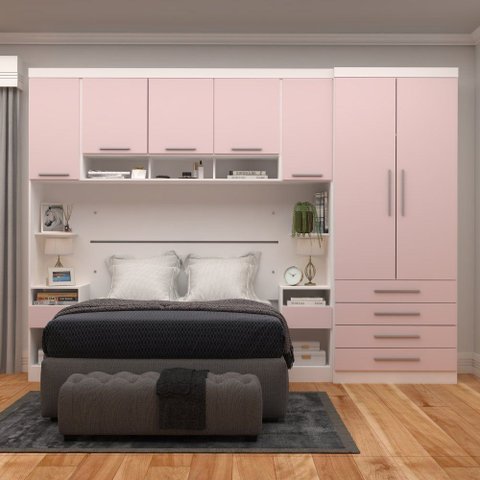 Guarda-roupa Modulado Casal 313cm 7 Portas 6 Gavetas Alpes Luciane