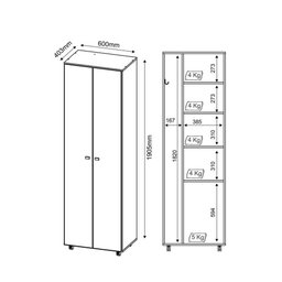 Armário Lavanderia Multiuso com 2 Portas Multimóveis CR30000 Branco - 3