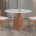 Ver imagem 2 de Mesa de Jantar Redonda Cone 110cm Vidro Off White