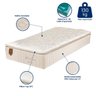 Colchão Solteiro King 96x203x36 Prorelax Látex Firm Molas Ensacadas Pillow Top com Látex - Bege - 4