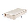 Colchão Solteiro King 96x203x36 Prorelax Látex Firm Molas Ensacadas Pillow Top com Látex - Bege - 5