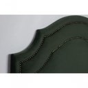 Ver imagem 4 de Cabeceira Solteiro Luxo 90x60 Veludo Verde Tachas Fumê