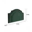 Ver imagem 2 de Cabeceira Solteiro Luxo 90x60 Veludo Verde Tachas Fumê