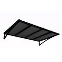 Ver imagem 2 de Toldo Fixo Policarbonato Alveolar Fume - 2,50m X 1,50m - Estrutura Preta