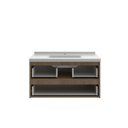 Ver imagem 3 de Gabinete para Banheiro 80cm Maresias Marrom/Noce