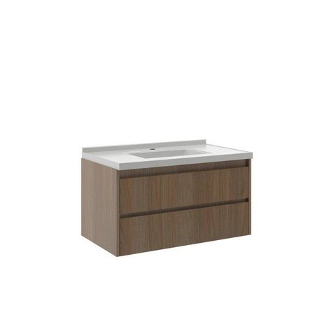 Gabinete para Banheiro 80cm Maresias Noce/Noce