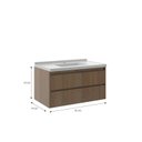 Ver imagem 2 de Gabinete para Banheiro 80cm Maresias Noce/Noce