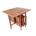 Ver imagem 5 de Conjunto Prático Dobrável Veneza com 4 Cadeiras Madeira Maciça