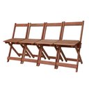 Ver imagem 6 de Conjunto Prático Dobrável Veneza com 4 Cadeiras Madeira Maciça