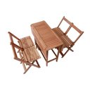 Ver imagem 2 de Conjunto Prático Dobrável Veneza com 4 Cadeiras Madeira Maciça