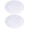 Kit 2 Travessas Ovais Porcelana Baixela Tramontina 40x29cm Maria Augusta Restaurante - 2